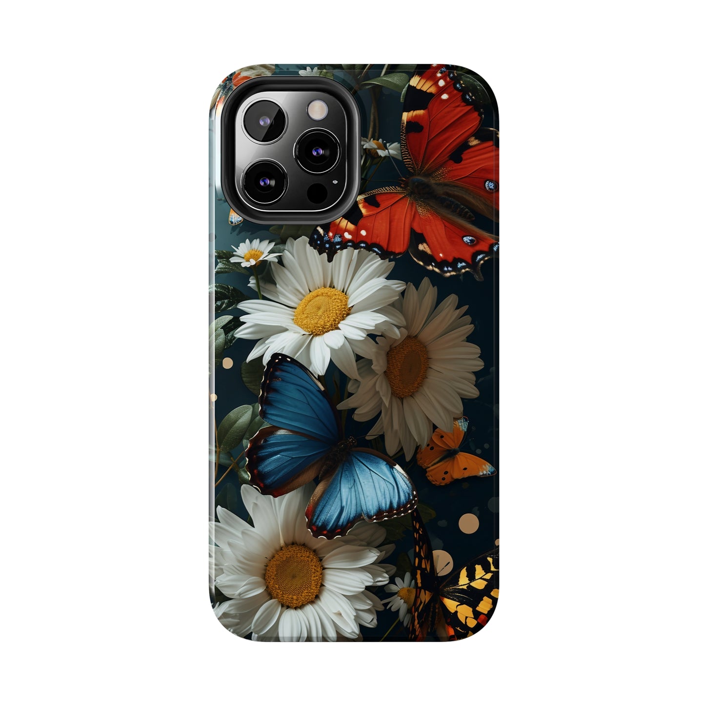 Wildflowers & Butterflies Vibrant Tones Digital print Design Tough Phone Case compatible with a large variety of iPhone models, Phone Case