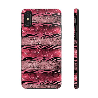 Pink Tiger Design Tough Phone Case compatible with a large variety of phone models, Gift, Phone Case