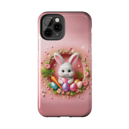 Easter Bunny Hole in the Wall design Tough Phone Case compatible with a large variety of iphone models