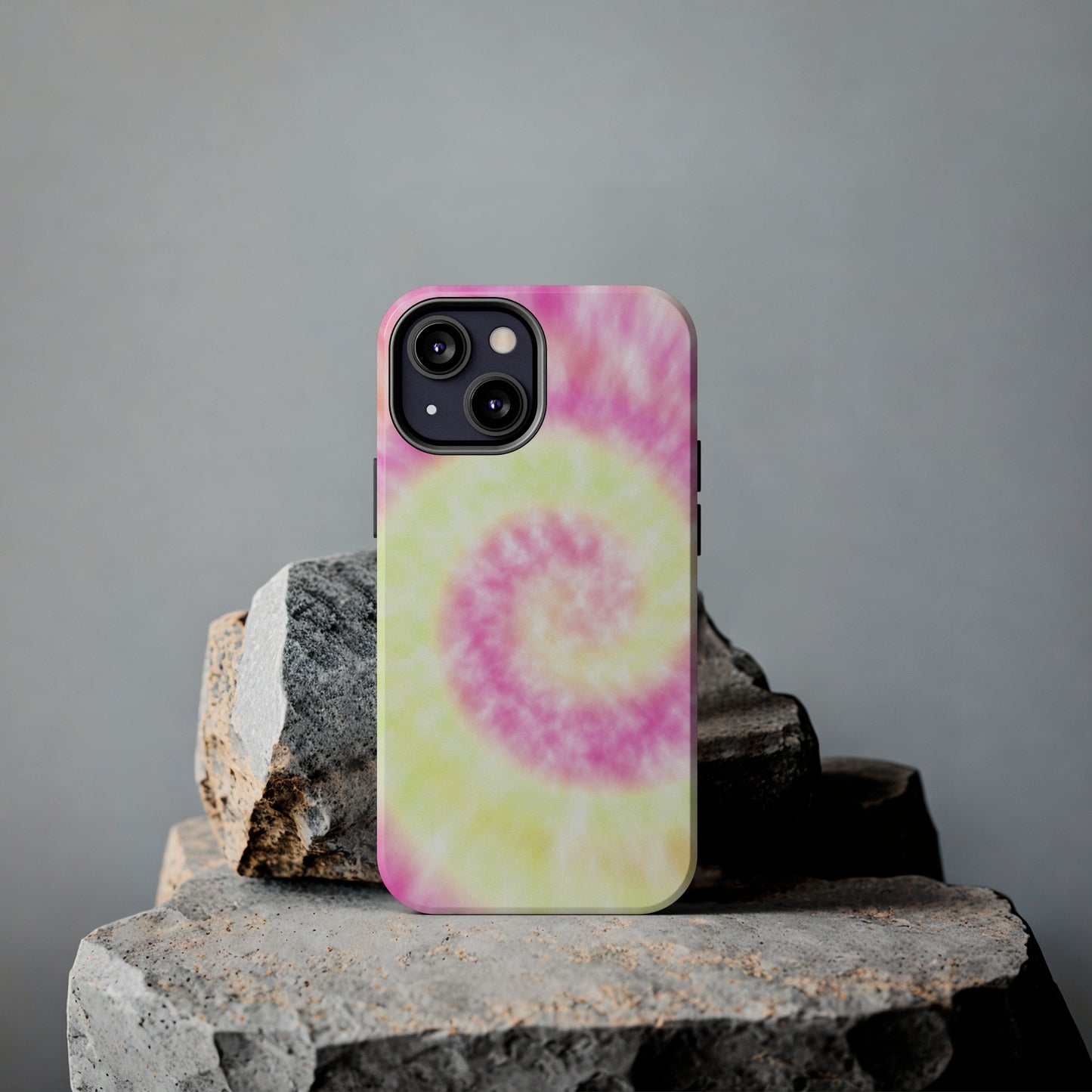 Pink and Yellow Tie Dye Design Phone Case- Lightweight, Impact Resistant Cover for iPhone 6, 6s, 12, 13, 14, 15