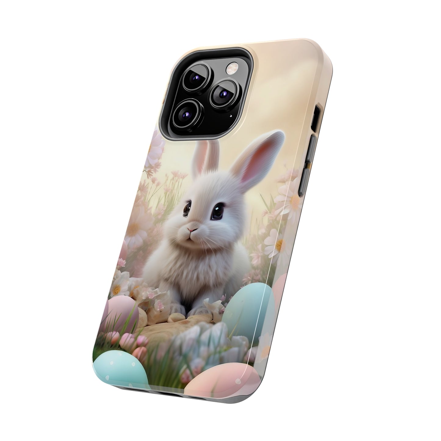 Cute Easter Bunny Pattern Design Tough Phone Case compatible with a large variety of iPhone models, Gift, Phone Case