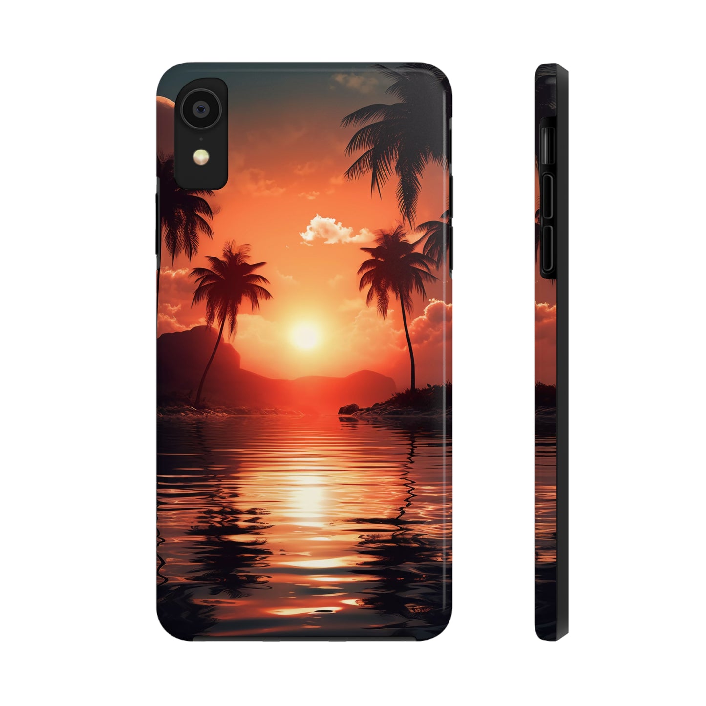 Sunset Beach Design iPhone Case, Beautiful Beach Scene, Artsy Surf Design, Protective Phone Cover compatible with a large variety of iPhone models, Phone Case, Gift