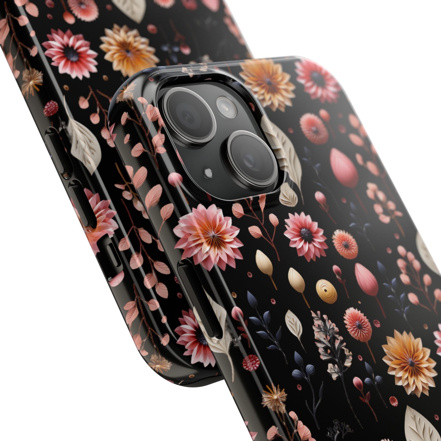 Floating Flowers print design Tough Phone Case compatible with a large variety of iphone models