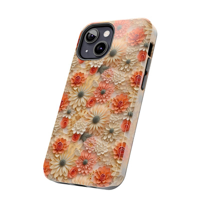 3D Wildflower Floral Pattern print design Phone Case- Lightweight, Impact Resistant Cover for iPhone 6, 6s, 12, 13, 14, 15