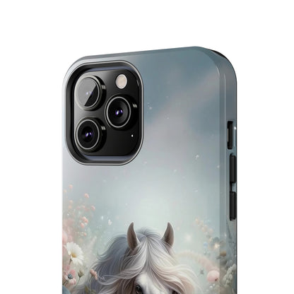 Beautiful Horse and Floral print Design Tough Phone Case compatible with a large variety of iPhone models, Gift, Phone Case