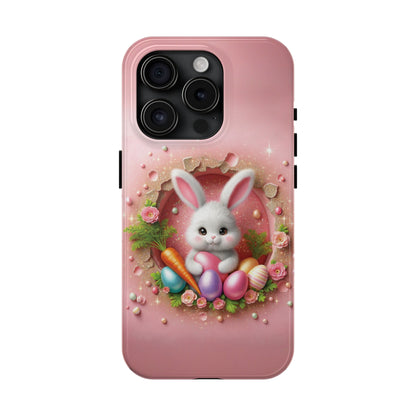 Easter Bunny Hole in the Wall design Tough Phone Case compatible with a large variety of iphone models