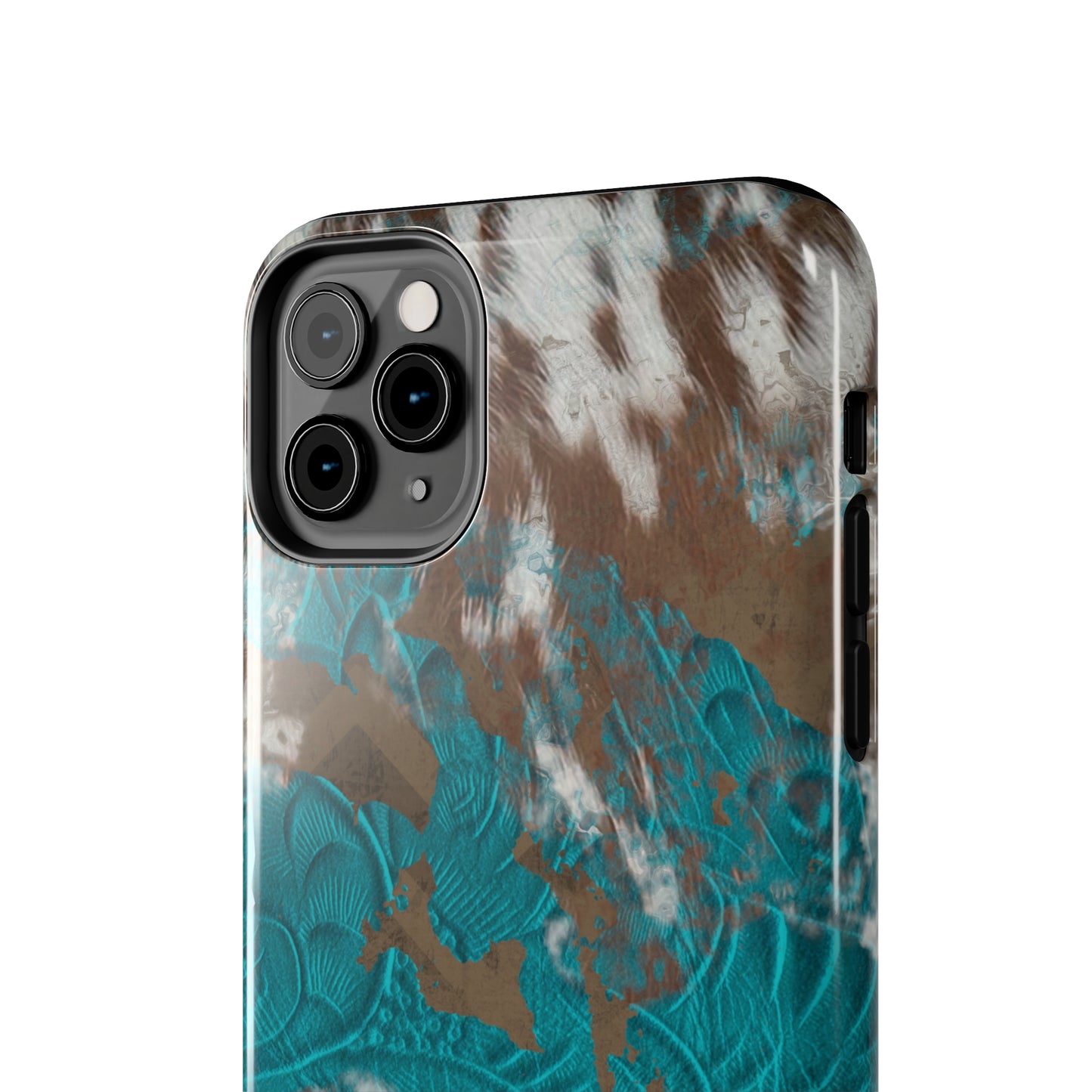 Western Cow Print Design  Phone Case- Lightweight, Impact Resistant Cover for iPhone 6, 6s, 12, 13, 14, 15