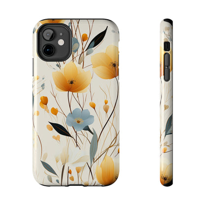 Wildflowers Muted Tones Digital print Design Tough Phone Case compatible with a large variety of iPhone models, Gift, Phone Case