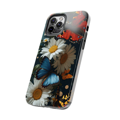 Wildflowers & Butterflies Vibrant Tones Digital print Design Tough Phone Case compatible with a large variety of iPhone models, Phone Case