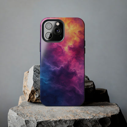 Abstract Art Colorful Nebula Design Phone Case- Lightweight, Impact Resistant Cover for iPhone 6, 6s, 12, 13, 14, 15