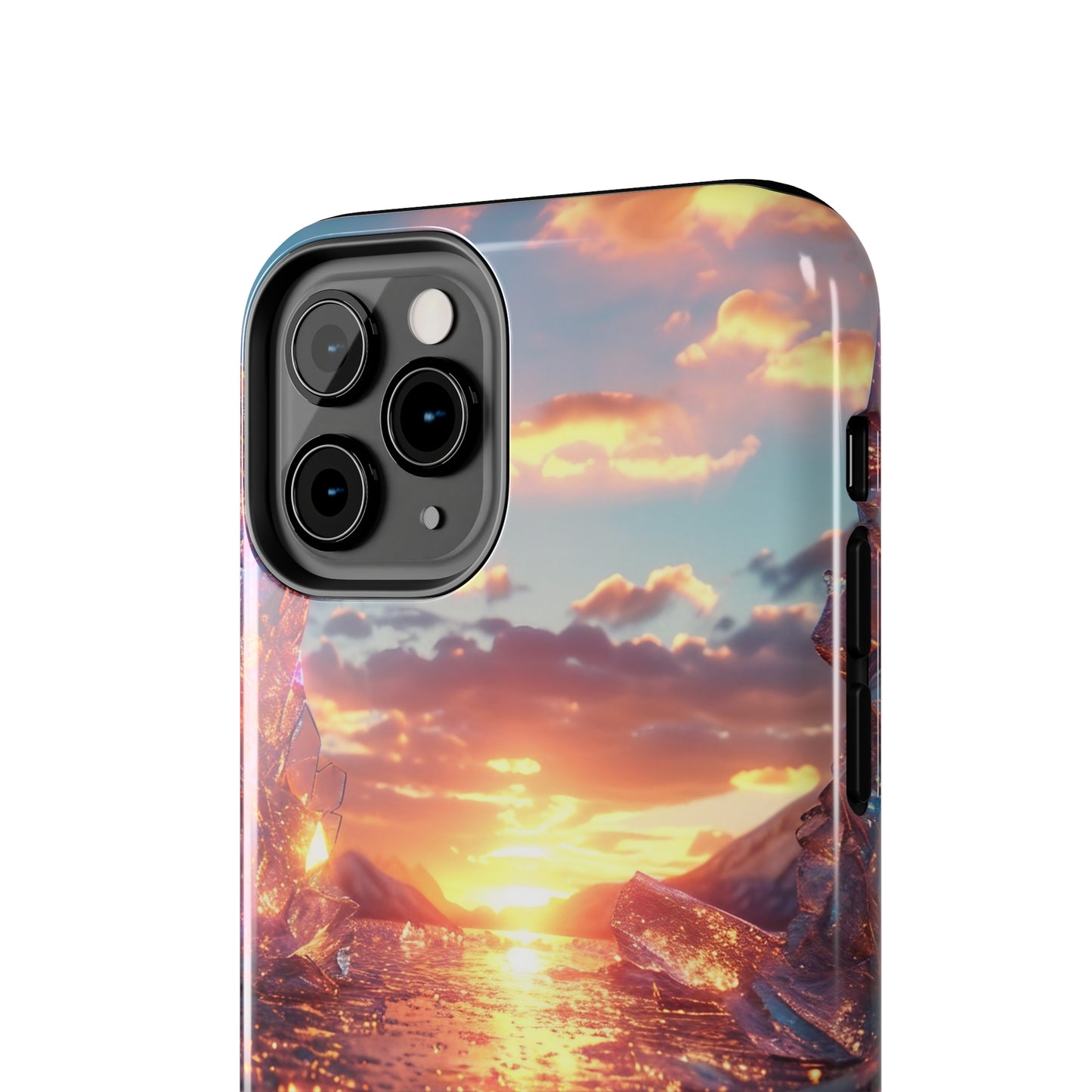 Abstract Sunrise Crystal Design Tough Phone Case