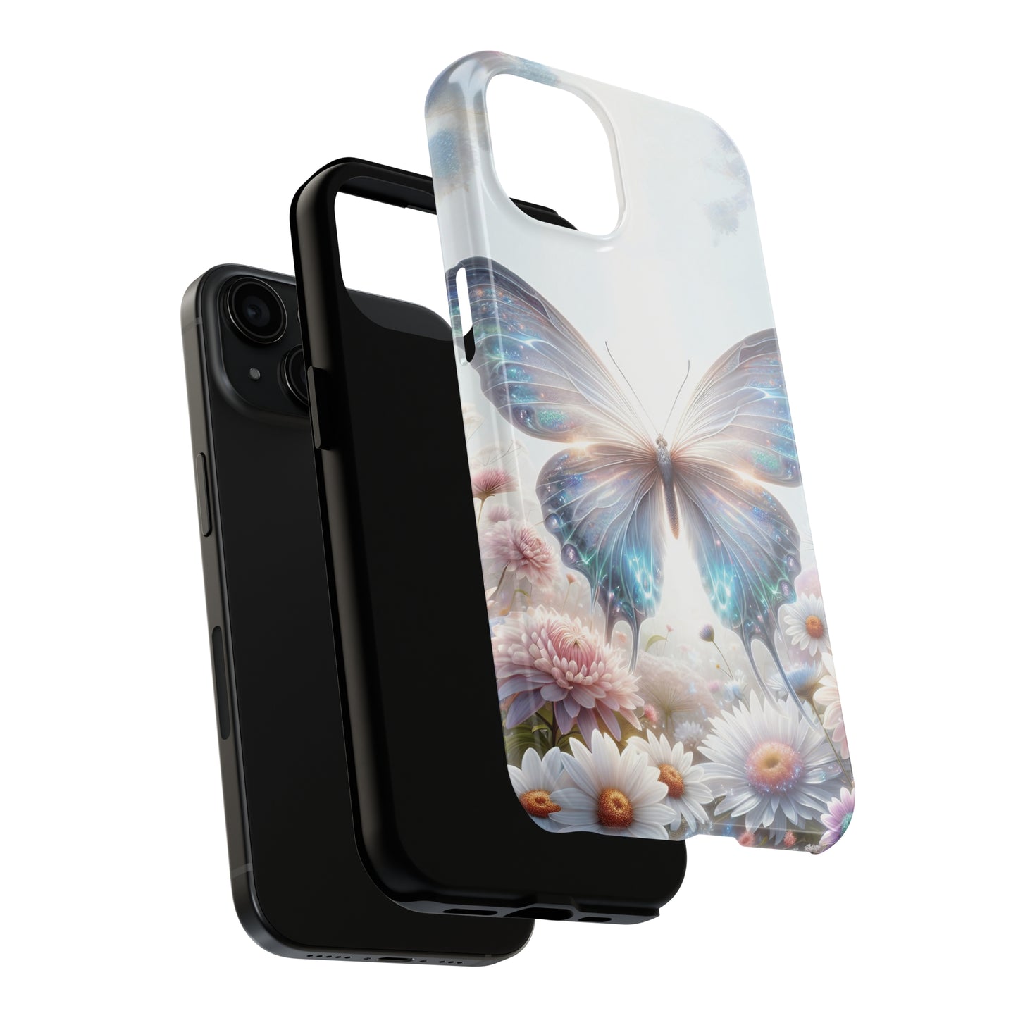 Fantasy Butterfly and Floral design Tough Phone Case compatible with a large variety of iphone models