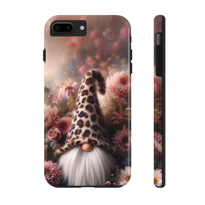 Leopard Print Fantasy Gnome Design Phone Case- Lightweight, Impact Resistant Cover for iPhone 6, 6s, 12, 13, 14, 15