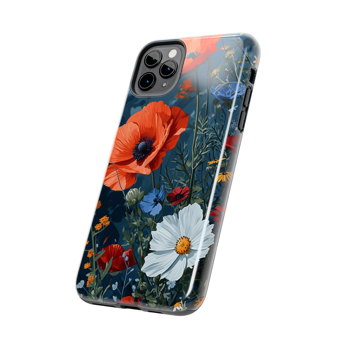 Wildflowers Vibrant Tones Digital print Design Tough Phone Case compatible with a large variety of iPhone models, Gift, Phone Case