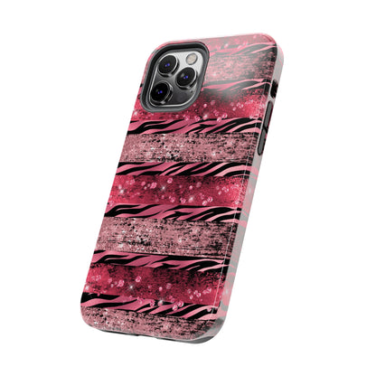 Pink Tiger Design Tough Phone Case compatible with a large variety of phone models, Gift, Phone Case