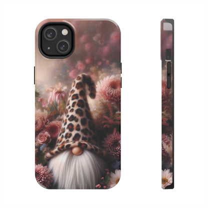 Leopard Print Fantasy Gnome Design Phone Case- Lightweight, Impact Resistant Cover for iPhone 6, 6s, 12, 13, 14, 15