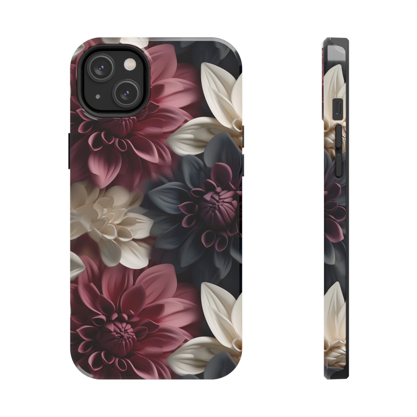 Elegant Dahlias design Tough Phone Case compatible with a large variety of iPhone models, Birthday Gift, Phone Case