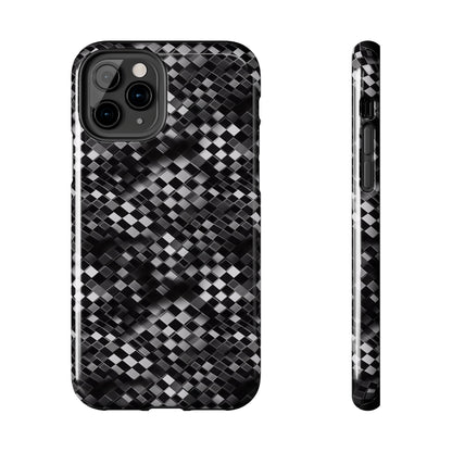 3D Checkerboard Print Pattern Design Tough Phone Case compatible with a large variety of iPhone models, Phone Case, Gift