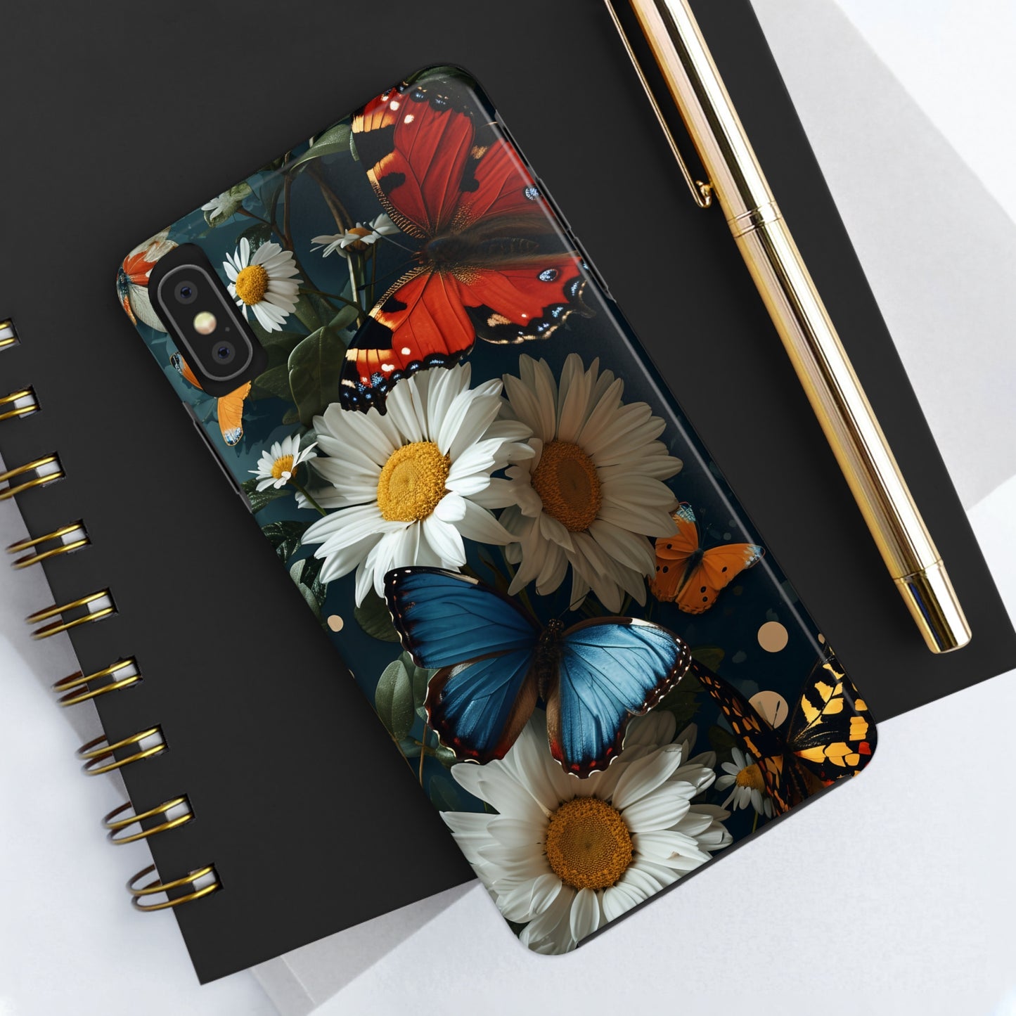 Wildflowers & Butterflies Vibrant Tones Digital print Design Tough Phone Case compatible with a large variety of iPhone models, Phone Case