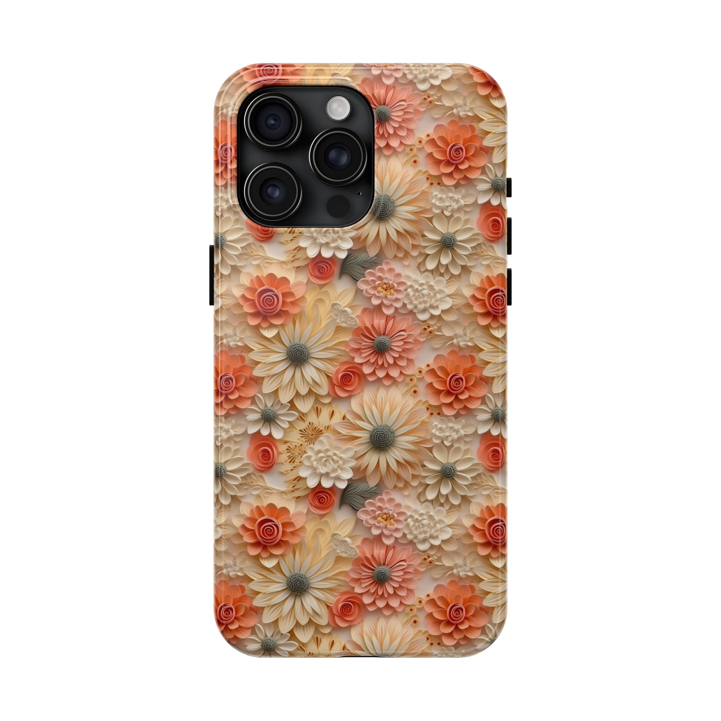 3D Wildflower Floral Pattern print design Phone Case- Lightweight, Impact Resistant Cover for iPhone 6, 6s, 12, 13, 14, 15