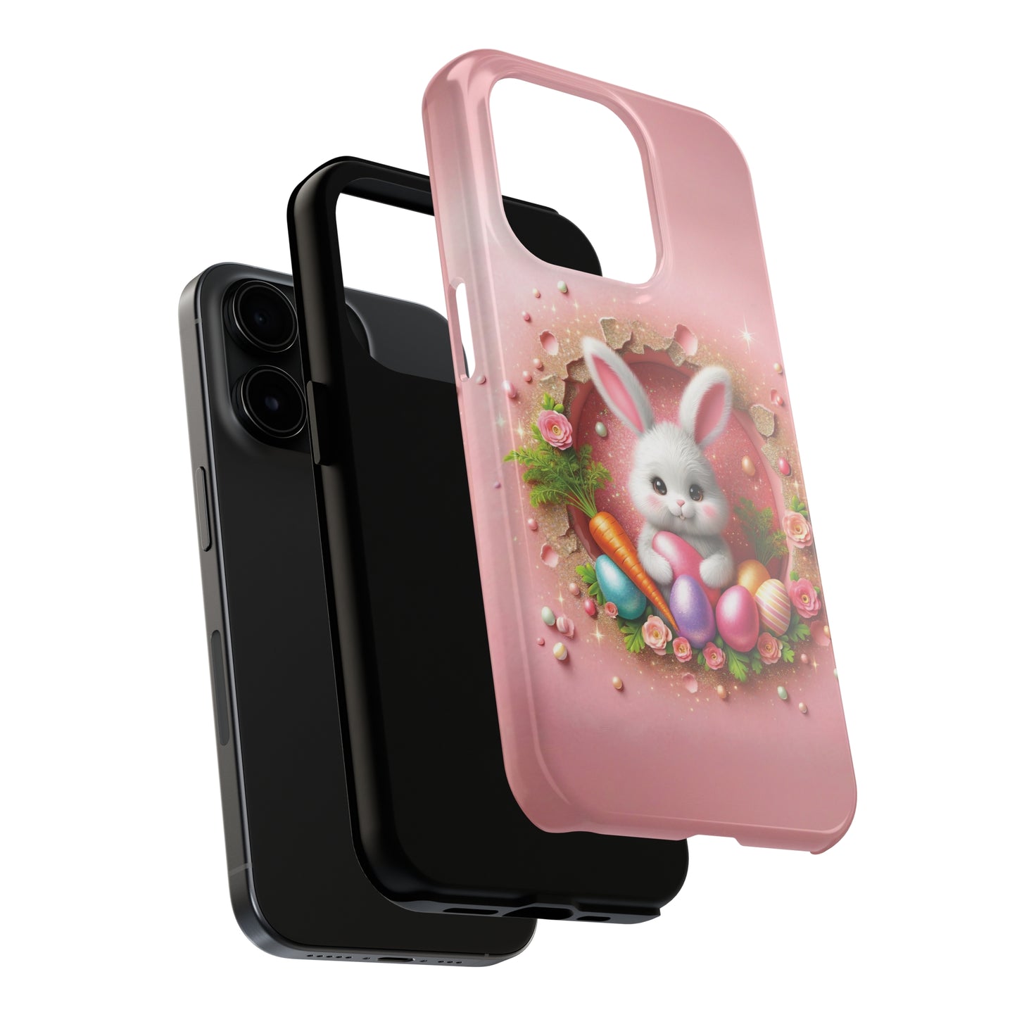 Easter Bunny Hole in the Wall design Tough Phone Case compatible with a large variety of iphone models