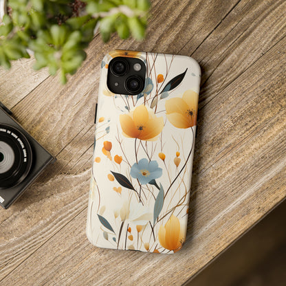 Wildflowers Muted Tones Digital print Design Tough Phone Case compatible with a large variety of iPhone models, Gift, Phone Case