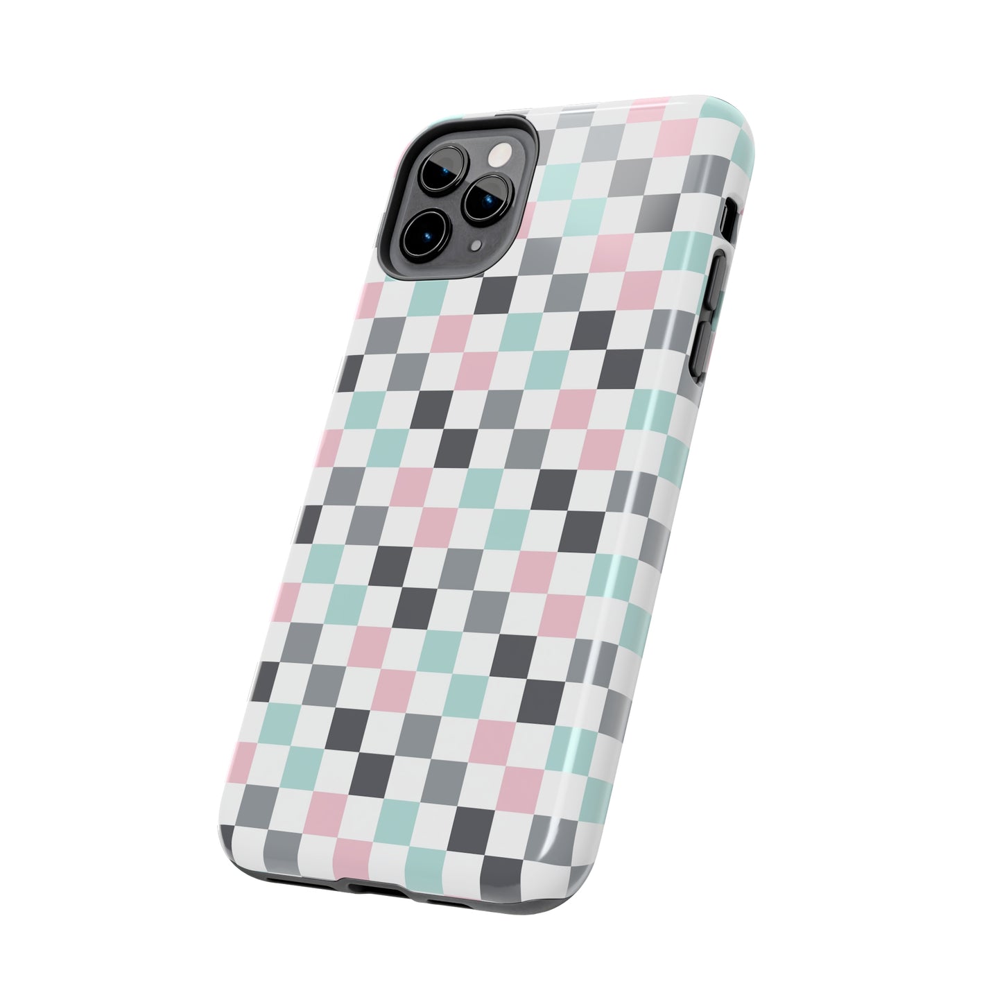 Multicolor Checkerboard print design Tough Phone Case compatible with a large variety of iphone models