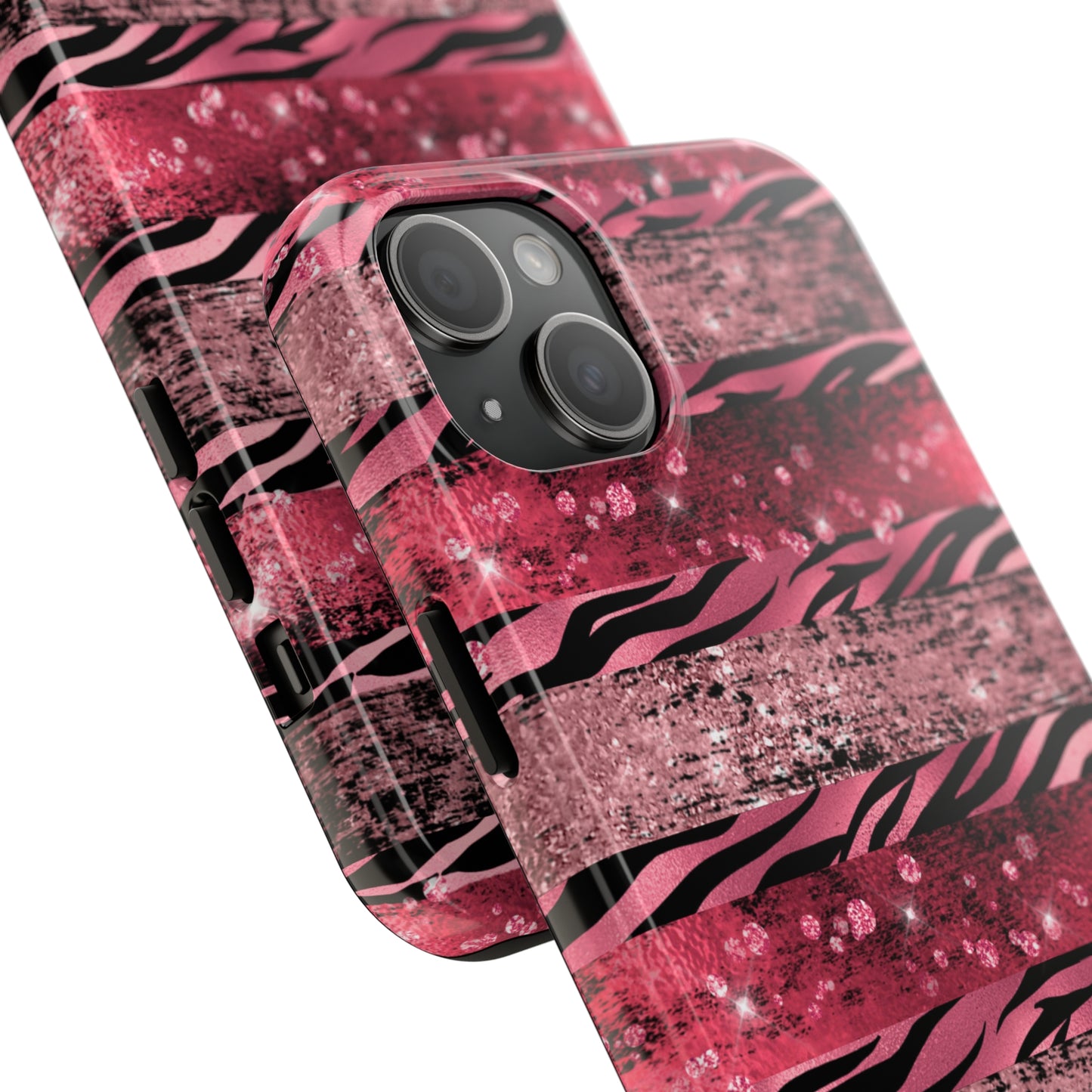 Pink Tiger Design Tough Phone Case compatible with a large variety of phone models, Gift, Phone Case