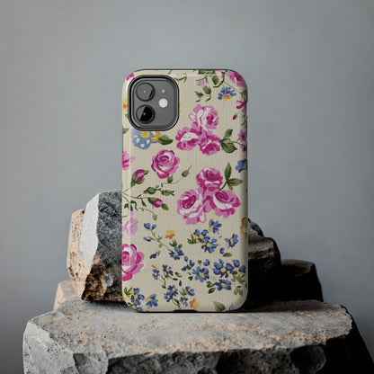 Western Pink Roses Design Tough Phone Case compatible with a large variety of iphone models