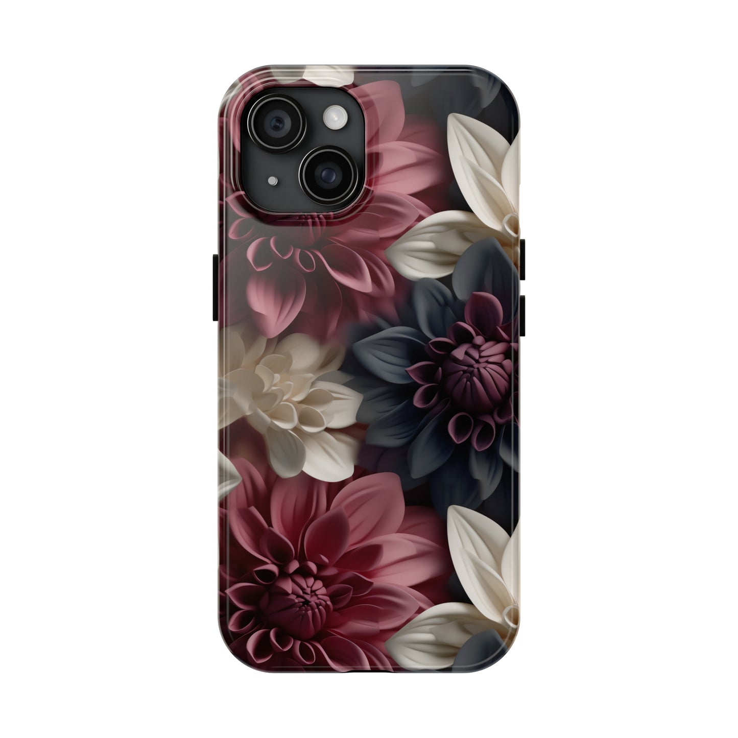 Elegant Dahlias design Tough Phone Case compatible with a large variety of iPhone models, Birthday Gift, Phone Case