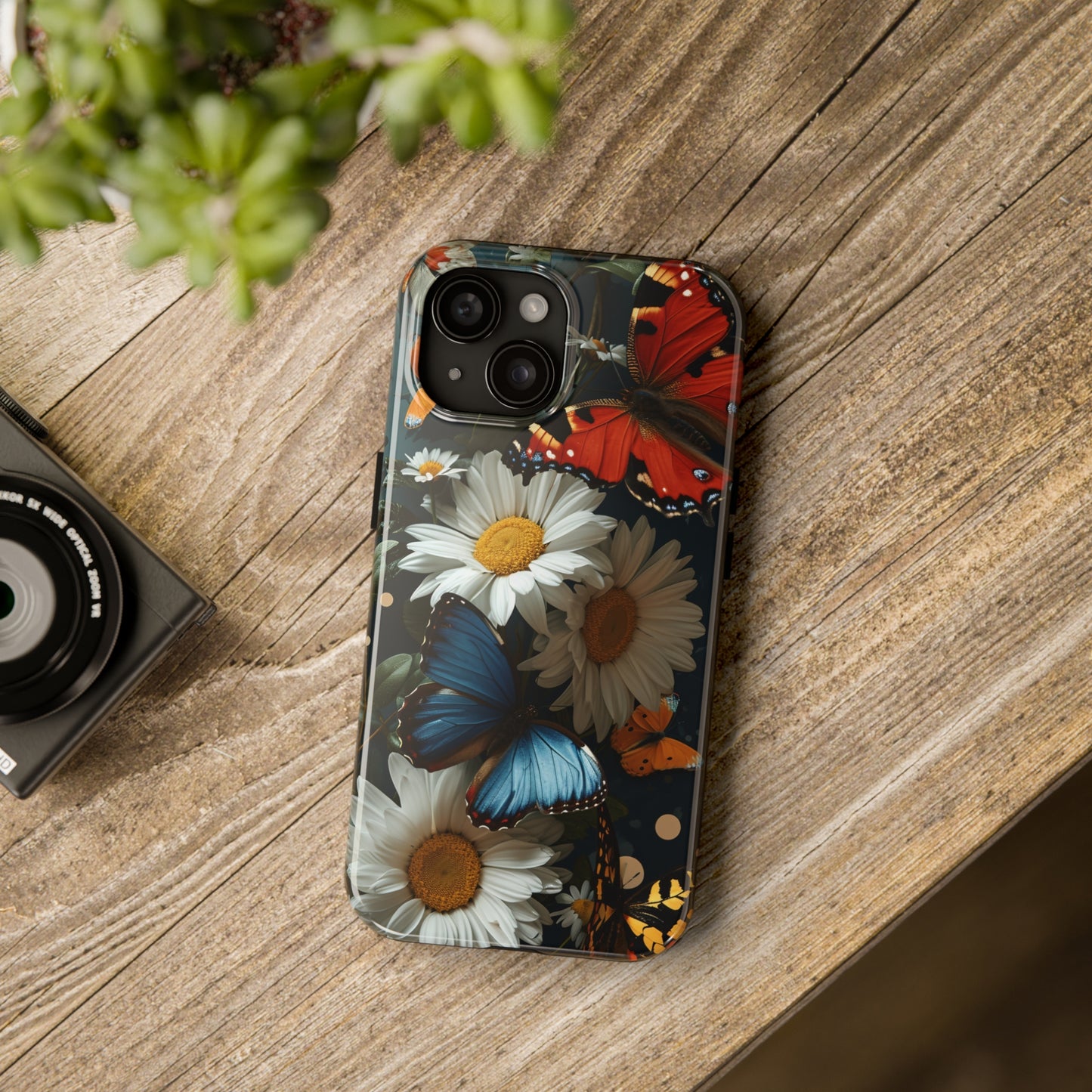 Wildflowers & Butterflies Vibrant Tones Digital print Design Tough Phone Case compatible with a large variety of iPhone models, Phone Case