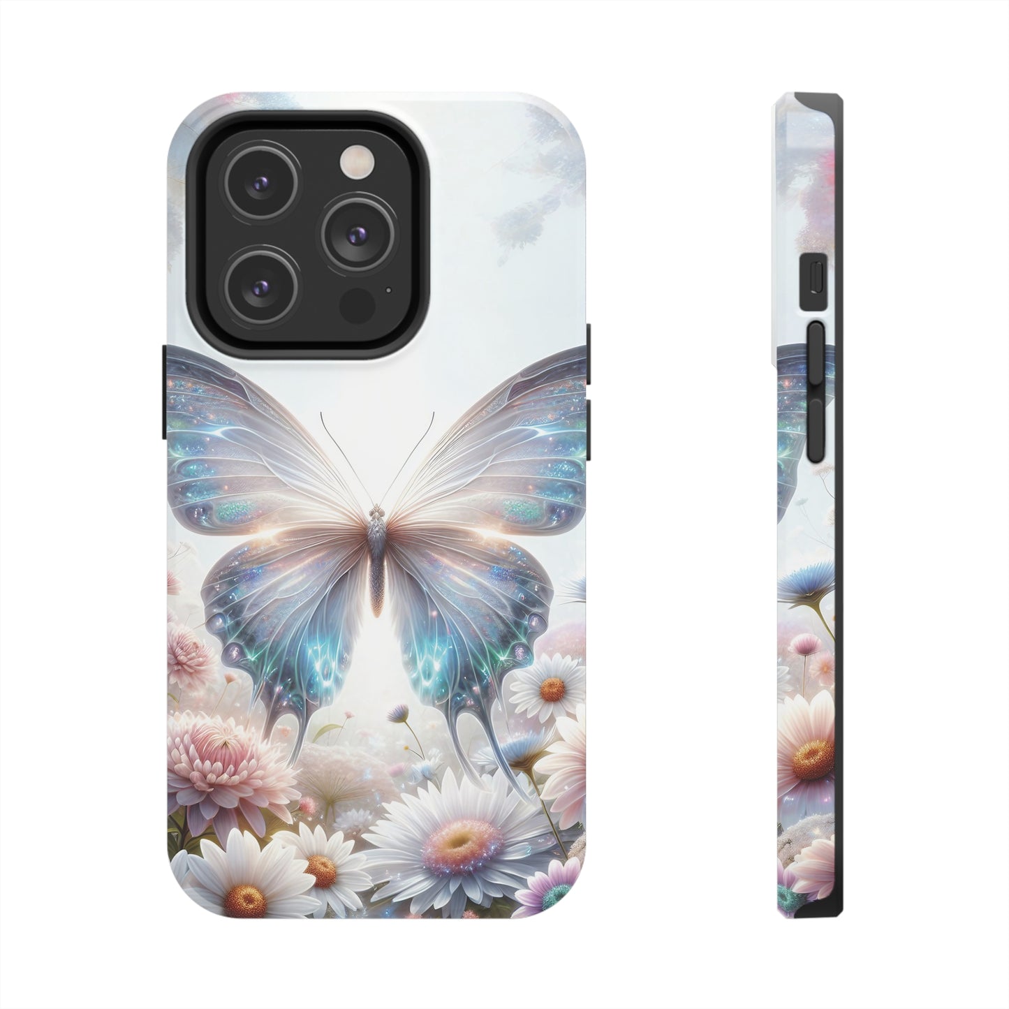 Fantasy Butterfly and Floral design Tough Phone Case compatible with a large variety of iphone models