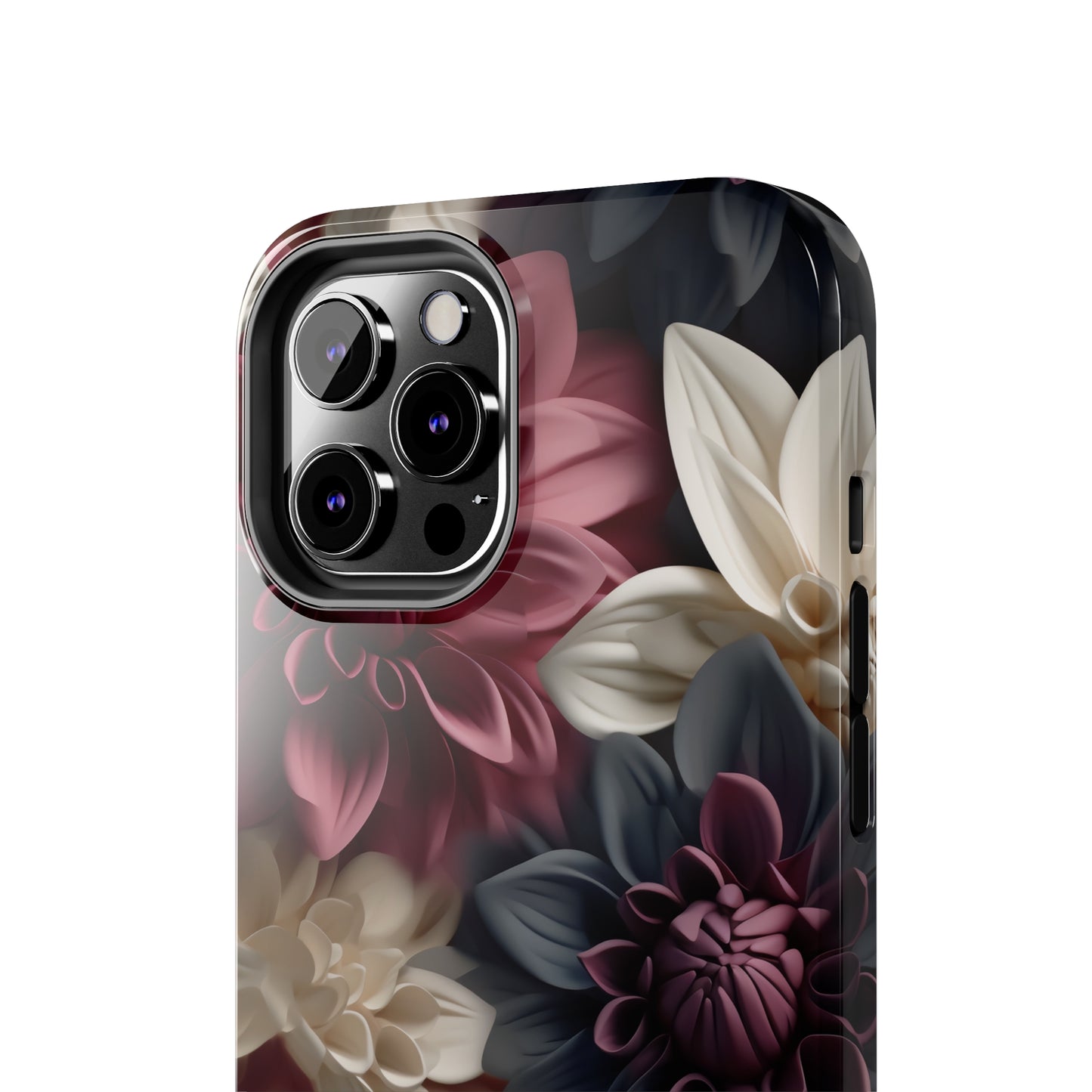 Elegant Dahlias design Tough Phone Case compatible with a large variety of iPhone models, Birthday Gift, Phone Case