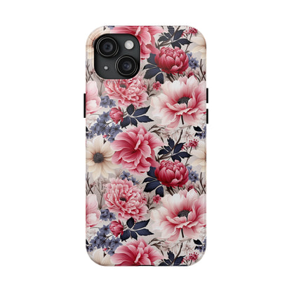 Elegant Blooms Digital print Design Tough Phone Case compatible with a large variety of iPhone models, Gift, Phone Case