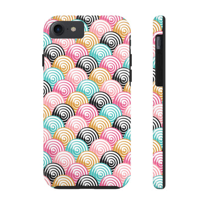 Rainbow Swirls Pattern design Tough Phone Case compatible with a large variety of iphone models