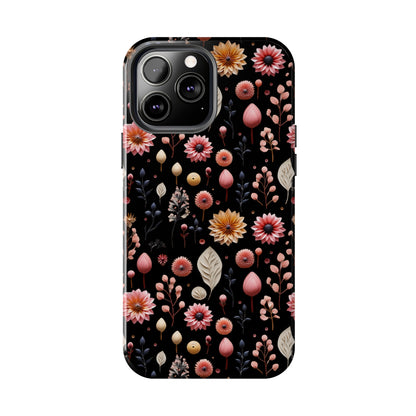 Floating Flowers print design Tough Phone Case compatible with a large variety of iphone models