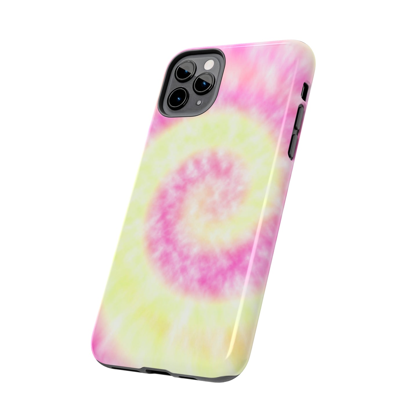 Pink and Yellow Tie Dye Design Phone Case- Lightweight, Impact Resistant Cover for iPhone 6, 6s, 12, 13, 14, 15