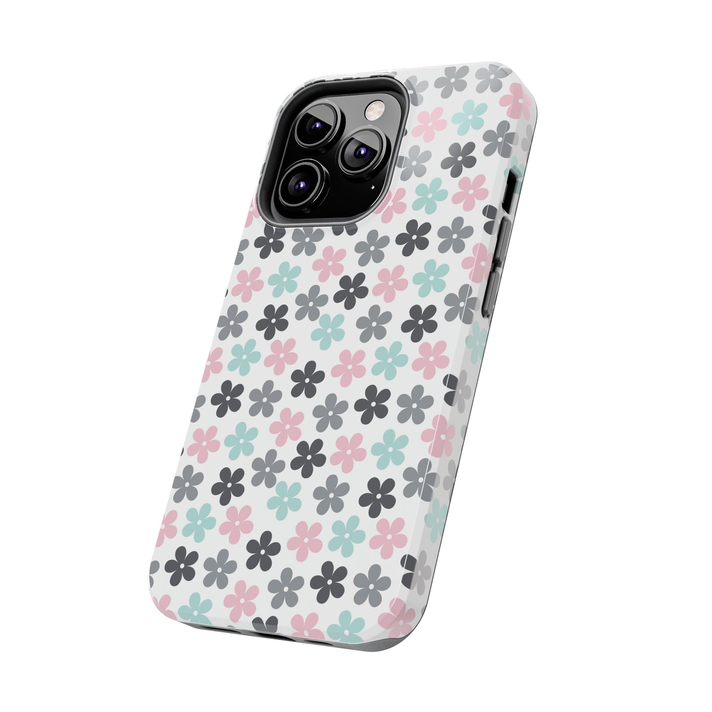 Pastel Groovy Flowers print design Tough Phone Case compatible with a large variety of iphone models