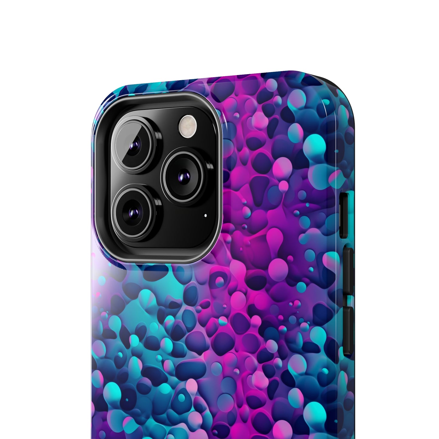 3D Bubble Print Pattern Design Tough Phone Case compatible with a large variety of iPhone models, Phone Case, Gift