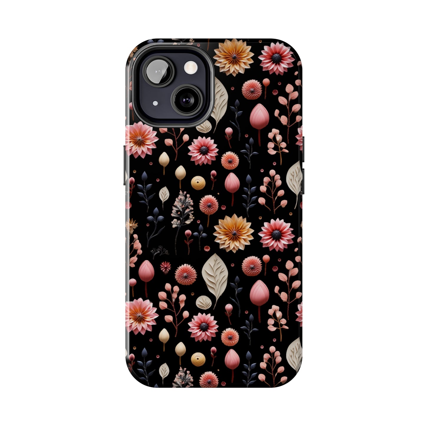 Floating Flowers print design Tough Phone Case compatible with a large variety of iphone models