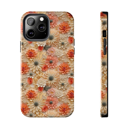 3D Wildflower Floral Pattern print design Phone Case- Lightweight, Impact Resistant Cover for iPhone 6, 6s, 12, 13, 14, 15