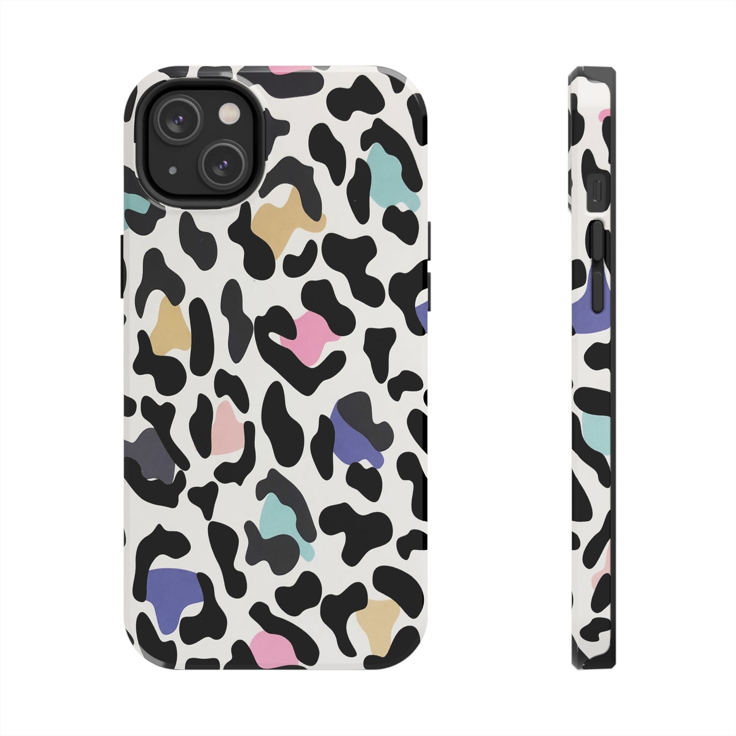 Rainbow Leopard Print design Tough Phone Case compatible with a large variety of iPhone models, Birthday Gift, Phone Case