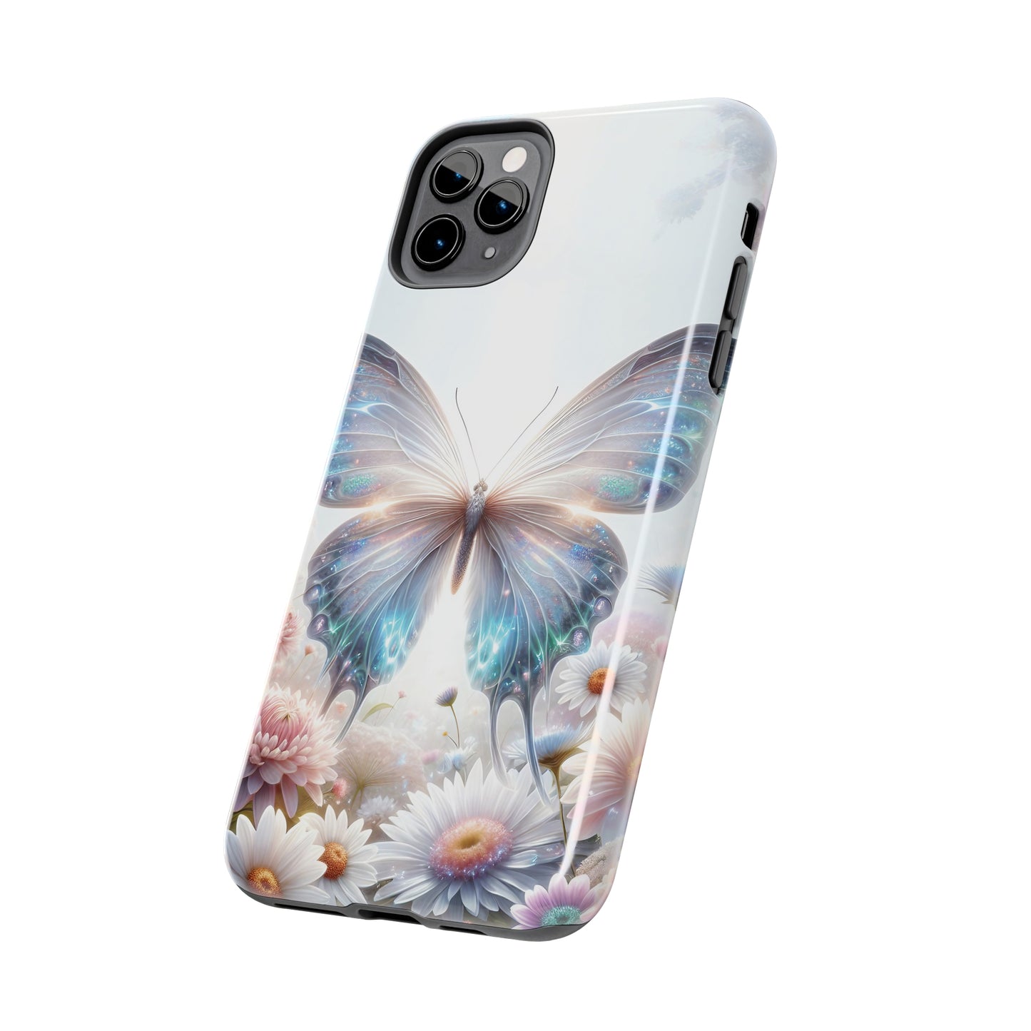 Fantasy Butterfly and Floral design Tough Phone Case compatible with a large variety of iphone models