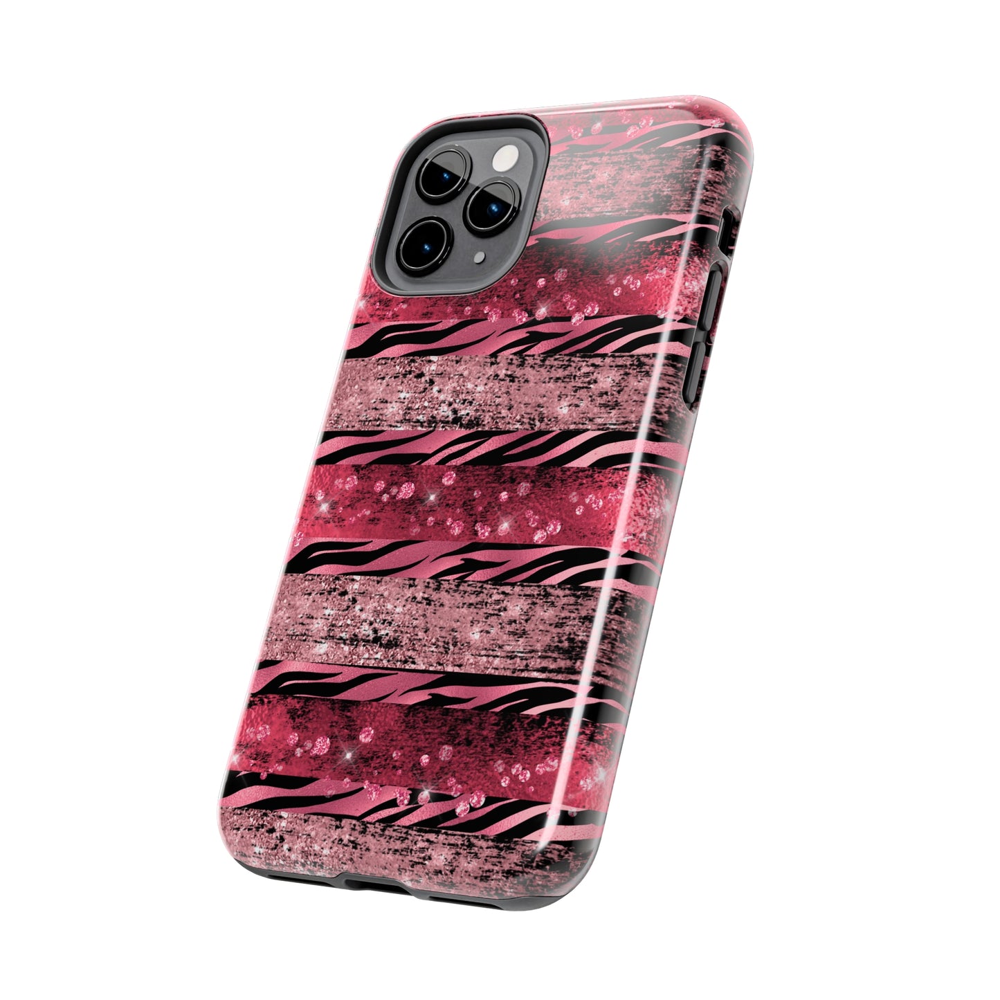 Pink Tiger Design Tough Phone Case compatible with a large variety of phone models, Gift, Phone Case