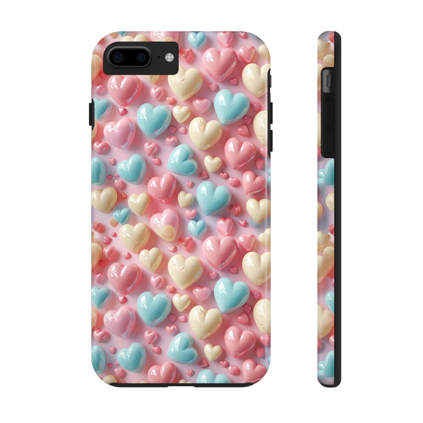 Valentine's Candy Hearts Pattern Design Tough Phone Case compatible with a large variety of iPhone models, Gift, Phone Case