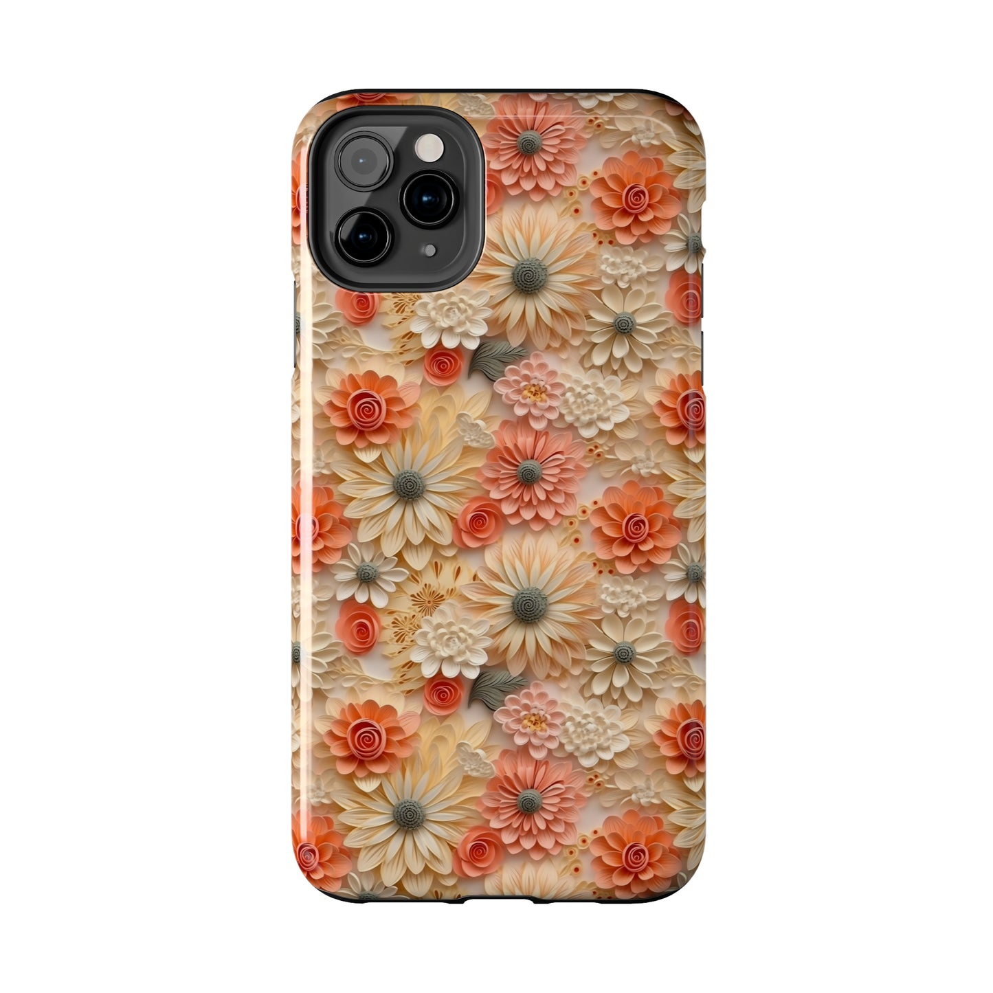 3D Wildflower Floral Pattern print design Phone Case- Lightweight, Impact Resistant Cover for iPhone 6, 6s, 12, 13, 14, 15