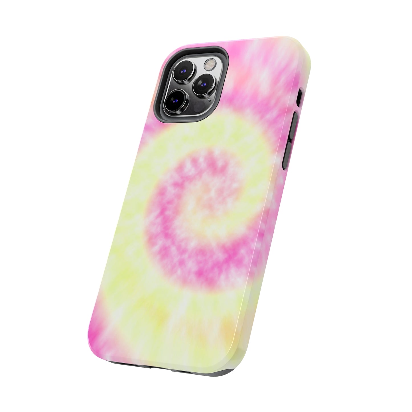 Pink and Yellow Tie Dye Design Phone Case- Lightweight, Impact Resistant Cover for iPhone 6, 6s, 12, 13, 14, 15