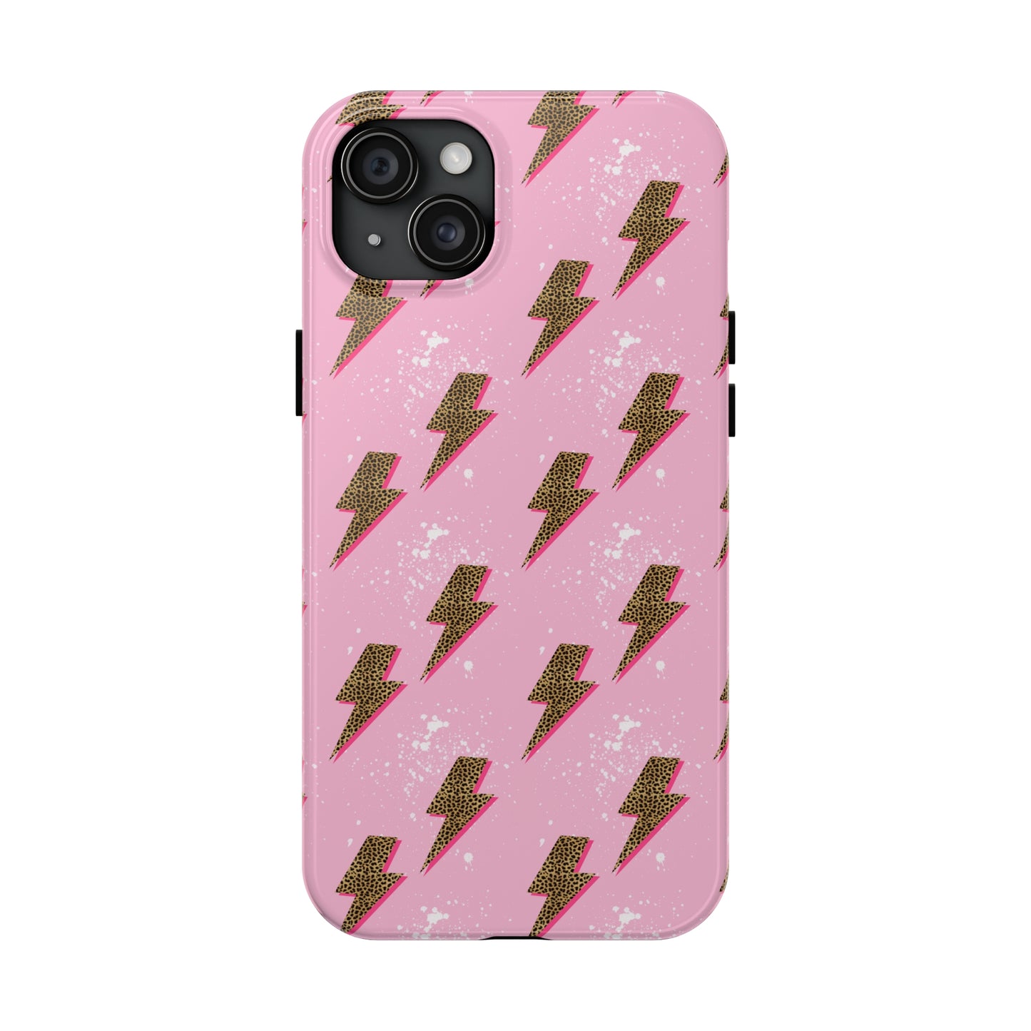 Cheetah Print Lightning Bolts Design Phone Case- Lightweight, Impact Resistant Cover for iPhone 6, 6s, 12, 13, 14, 15