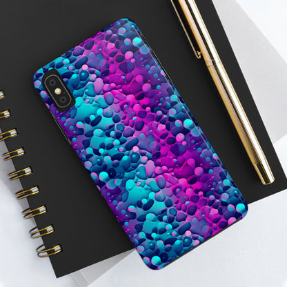 3D Bubble Print Pattern Design Tough Phone Case compatible with a large variety of iPhone models, Phone Case, Gift