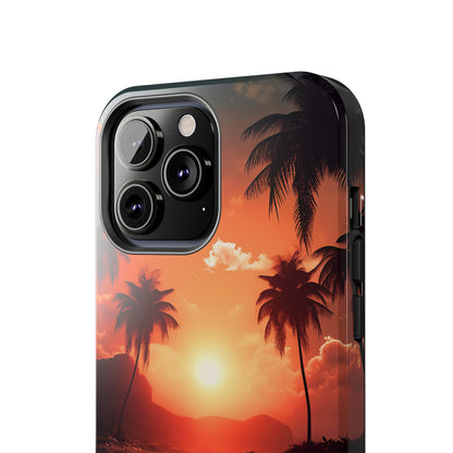 Sunset Beach Design iPhone Case, Beautiful Beach Scene, Artsy Surf Design, Protective Phone Cover compatible with a large variety of iPhone models, Phone Case, Gift